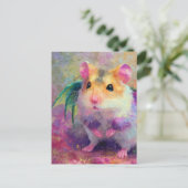 A cute hamster dragon briefkaart (Staand voorkant)