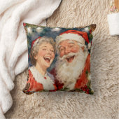 A Cute Mr and Mrs Claus Old-Fashioned Christmas Kussen (Deken)