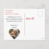 A Cute Poodle Christmas Personalized Feestdagenkaart (Achterkant)