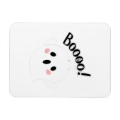A Cute White Boo Creative Casual Magneet (Horizontaal)