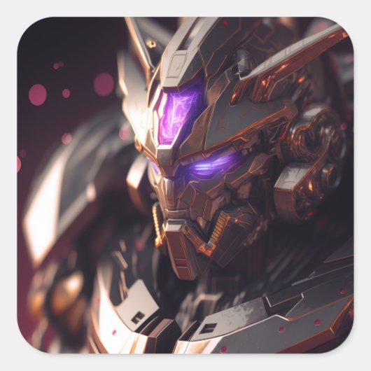 A Cyberpunk Gundam Vierkante Sticker (Voorkant)