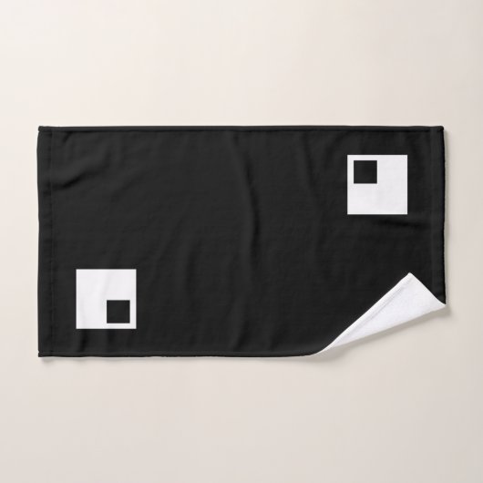 À damiers Abstrait moderne noir et blanc (Serviette à main)