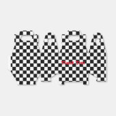 à damiers Ballotins de la fête d'anniversaire noir (Déplié)