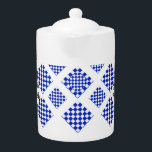À damiers bleu<br><div class="desc">Diamond bleu et blanc avec arrière - plan blanc. Deux emplacements pour la personnalisation du texte. Un cadeau tout simple et personnalisé pour la cuisine.</div>