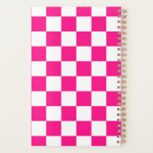 à damiers carré chaud rose blanc rétro géométrique (Dos)