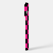 à damiers carré chaud rose noir rétro Monogramme (Côté gauche)