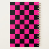 à damiers carré rose chaud noir rétro géométrique (Dos)