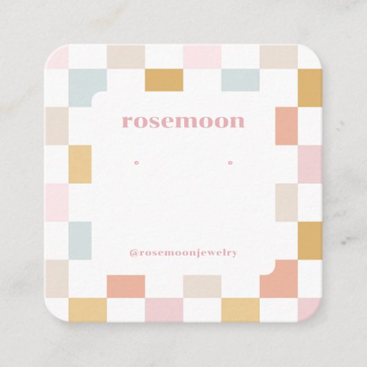 à damiers carte d'affichage de réception (Devant)