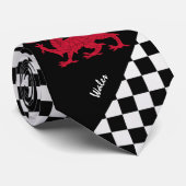 à damiers Cravate galloise, mode du drapeau galloi (Roulé)