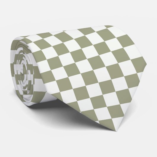 À damiers Cravate minimaliste (Roulé)
