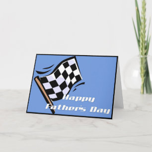à damiers Drapeau Bonne Fête des pères Carte de vo