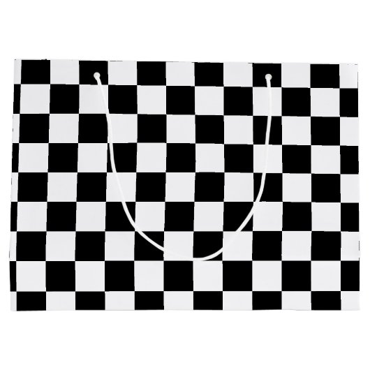 à damiers drapeau grand sac cadeau (Dos)