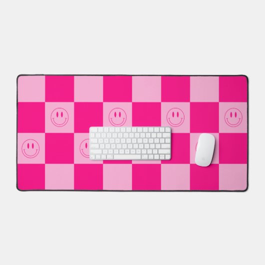À damiers Hot Rose tendance et Retro Happy Smile (Clavier et souris)