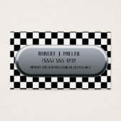 à damiers Indicateur Cartes de profil d'entreprise (Devant)