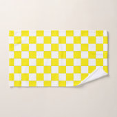 à damiers jaune et blanc (Serviette à main)