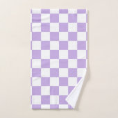 à damiers Lavande et blanc (Serviette à main)