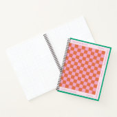 à damiers Motif Orange Rose Carnet de journal (Intérieur)