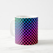 à damiers Mug à café multicolore (Devant gauche)