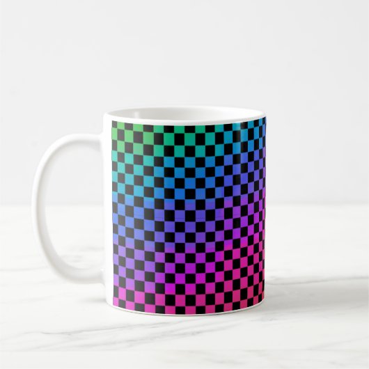 à damiers Mug à café multicolore (Gauche)