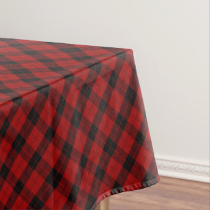 à damiers nappe de Noël Rouge Buffalo Plaid