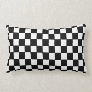 À damiers noir blanc - Coussin