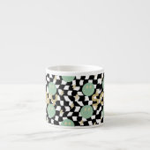 À damiers rétro et boulons d'éclairage Nom Kid Mug (Devant)