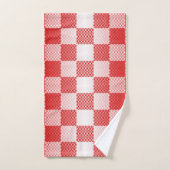 À damiers rouge géométrique (Serviette à main)