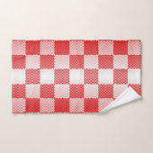 À damiers rouge géométrique (Serviette à main)