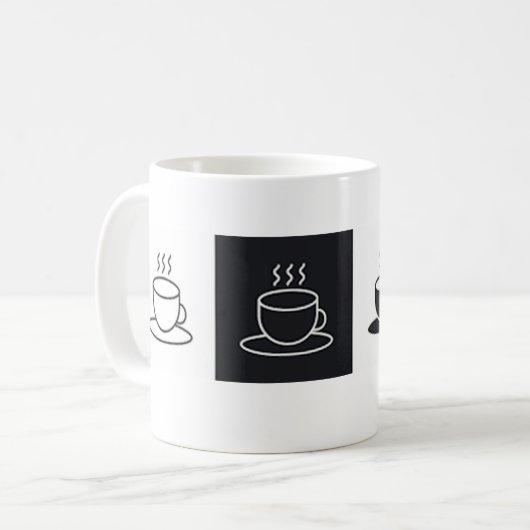 à damiers Tasse de café (Devant gauche)