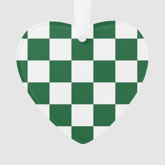 à damiers vert et blanc (devant)