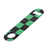 à damiers vert et noir (Devant angulaire)