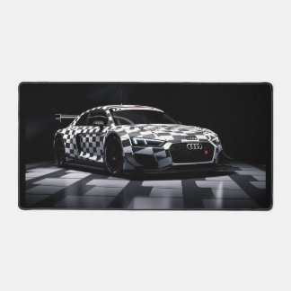 à damiers voiture de course