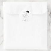 A Dance en A Kiss Ronde Sticker (Tas)