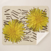 A Dandelion 1 | Typografie Scattered Monogram Sherpa Deken (Voorkant (horizontaal))