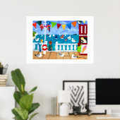 A Day at the Seaside Poster (Bureau à domicile)