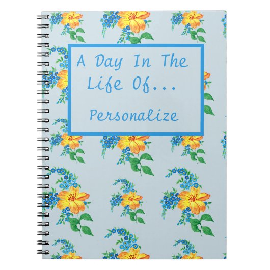 A Day In the Life Of Personalized Daily Journal (Devant)