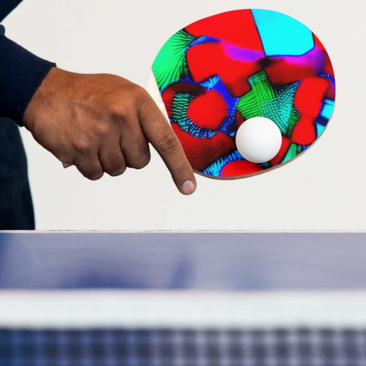 A Decorated Ping Pong Paddle Tafeltennisbatje (Insitu)