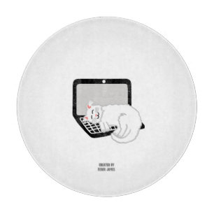 À Découper Chat Blanche Dormir Sur La Planche De Coupe En Ver