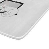 À Découper Chat Blanche Dormir Sur La Planche De Coupe En Ver (Coin)