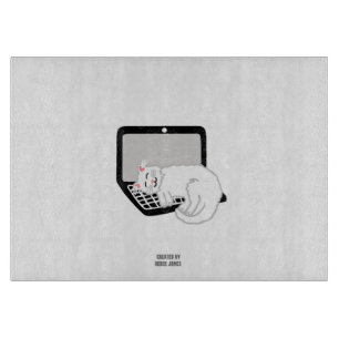 À Découper Chat Blanche Dormir Sur La Planche De Coupe En Ver