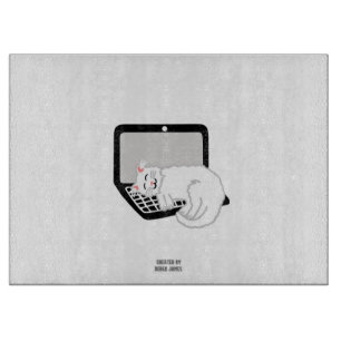 À Découper Chat Blanche Dormir Sur La Planche De Coupe En Ver