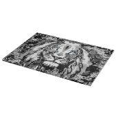 À Découper Dessin de portrait de lion gris - Planche de coupe (Coin)