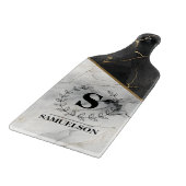 À Découper Élégante planche de découpe monogrammée en marbre (Coin)
