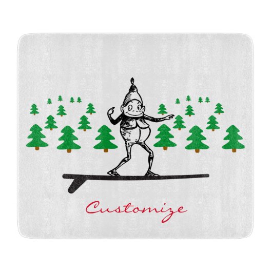 À Découper Elfe sur la planche de surf Thunder_Cove (Devant)