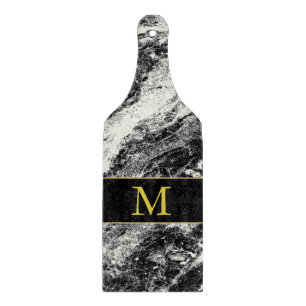 À Découper Faux Granite Monogramme Planche de coupe en verre