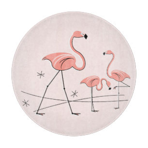 À Découper Flamants roses Rose Trio 2 planche ronde