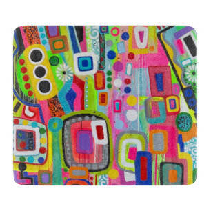 À Découper Happy Place 6 x 7 Déco Planche de coupe en verre