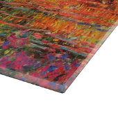 À Découper Monet's Garden Grande Planche de coupe en verre (Coin)