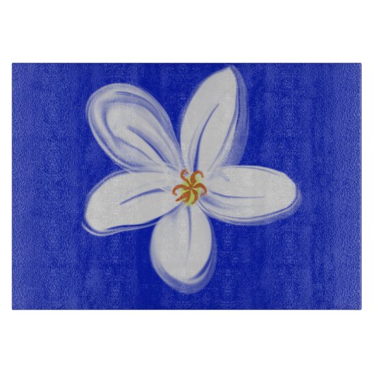 À Découper Orchidée bleu ardoise Planche décorative en verre (Devant)