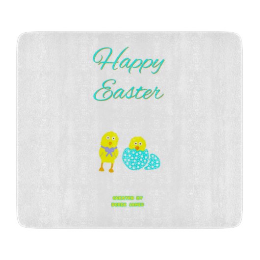 À Découper Pâques Hatchlings Planche de coupe en verre (Devant)